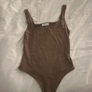 Aritzia Babaton Bodysuit light brown